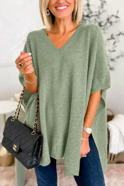 Ginny - Poncho a V senza tempo con una vestibilità rilassata