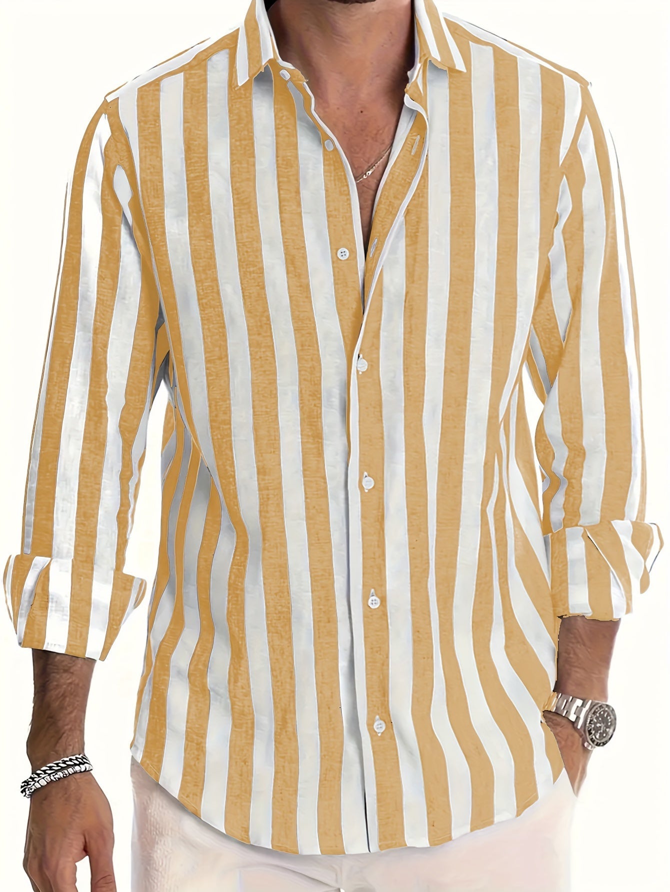 Harold - Camicia a Maniche Lunghe a Strisce Moderne