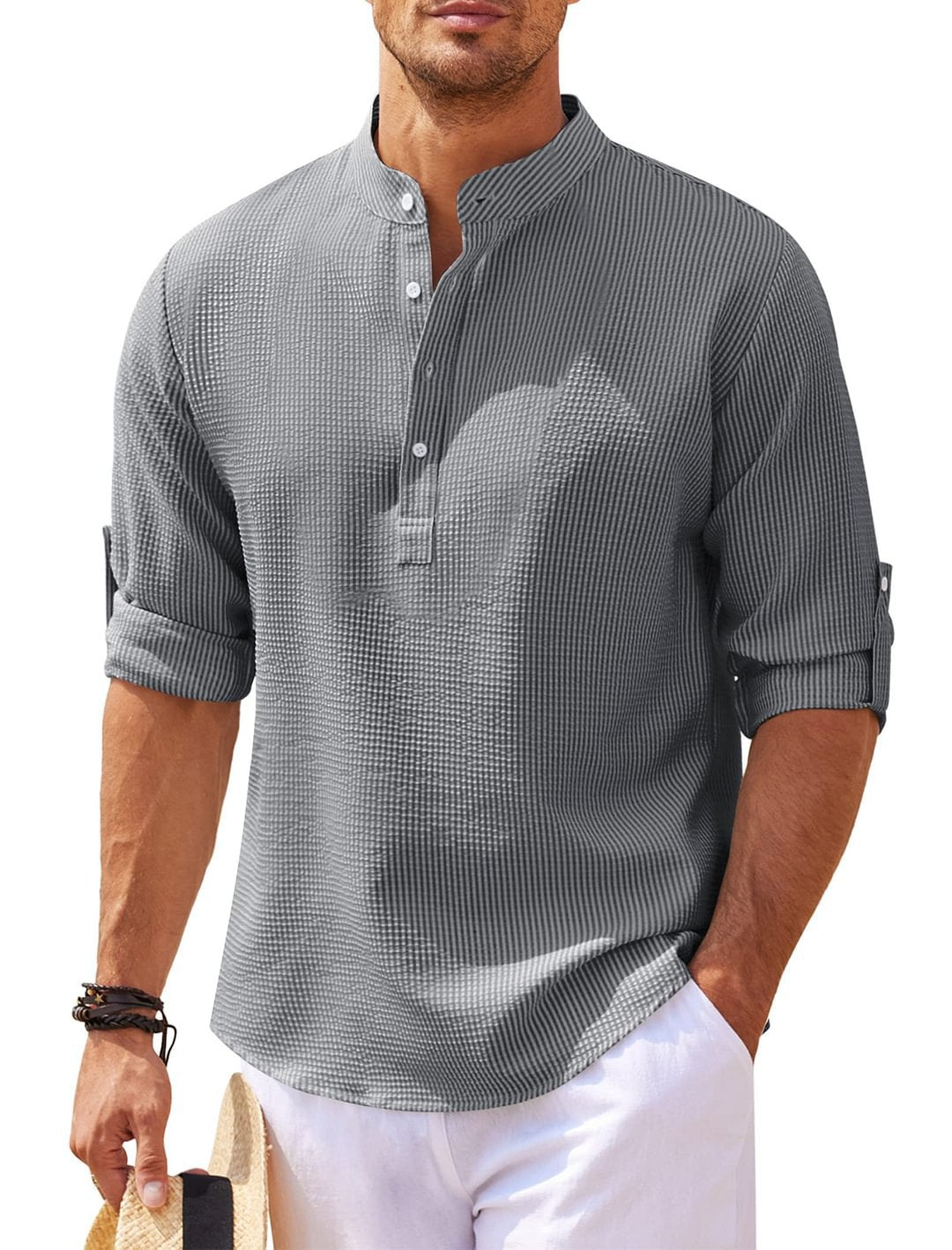 Cormac – Camicia di lino a maniche lunghe per uomo