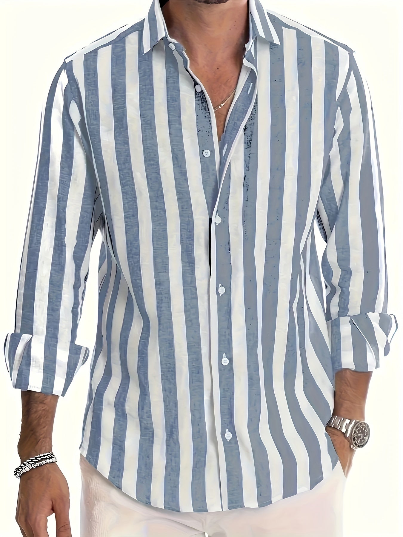 Harold - Camicia a Maniche Lunghe a Strisce Moderne