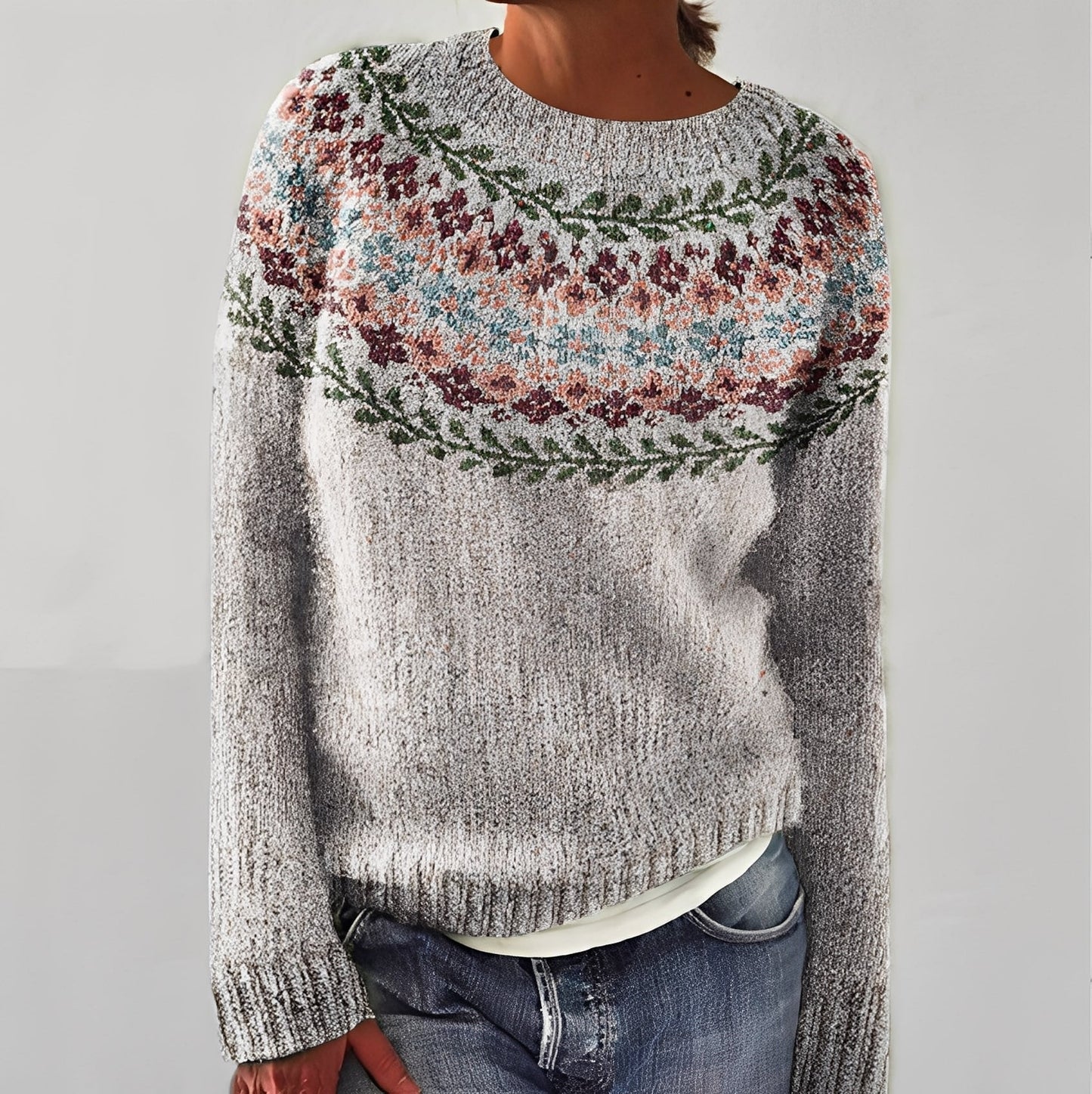 Heather - Classico Maglione Lavorato a Maglia per Donne