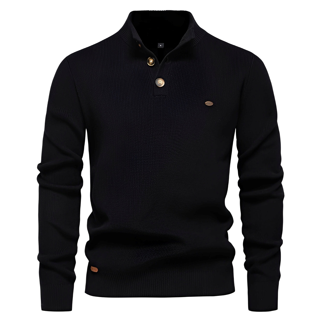 Royston - Maglione da uomo con zip corta, stile casual