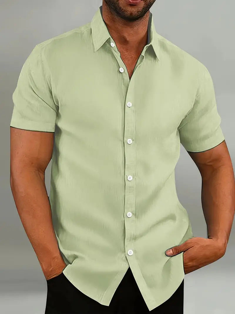 Neil - Camicia Casual con Colletto Button-Down