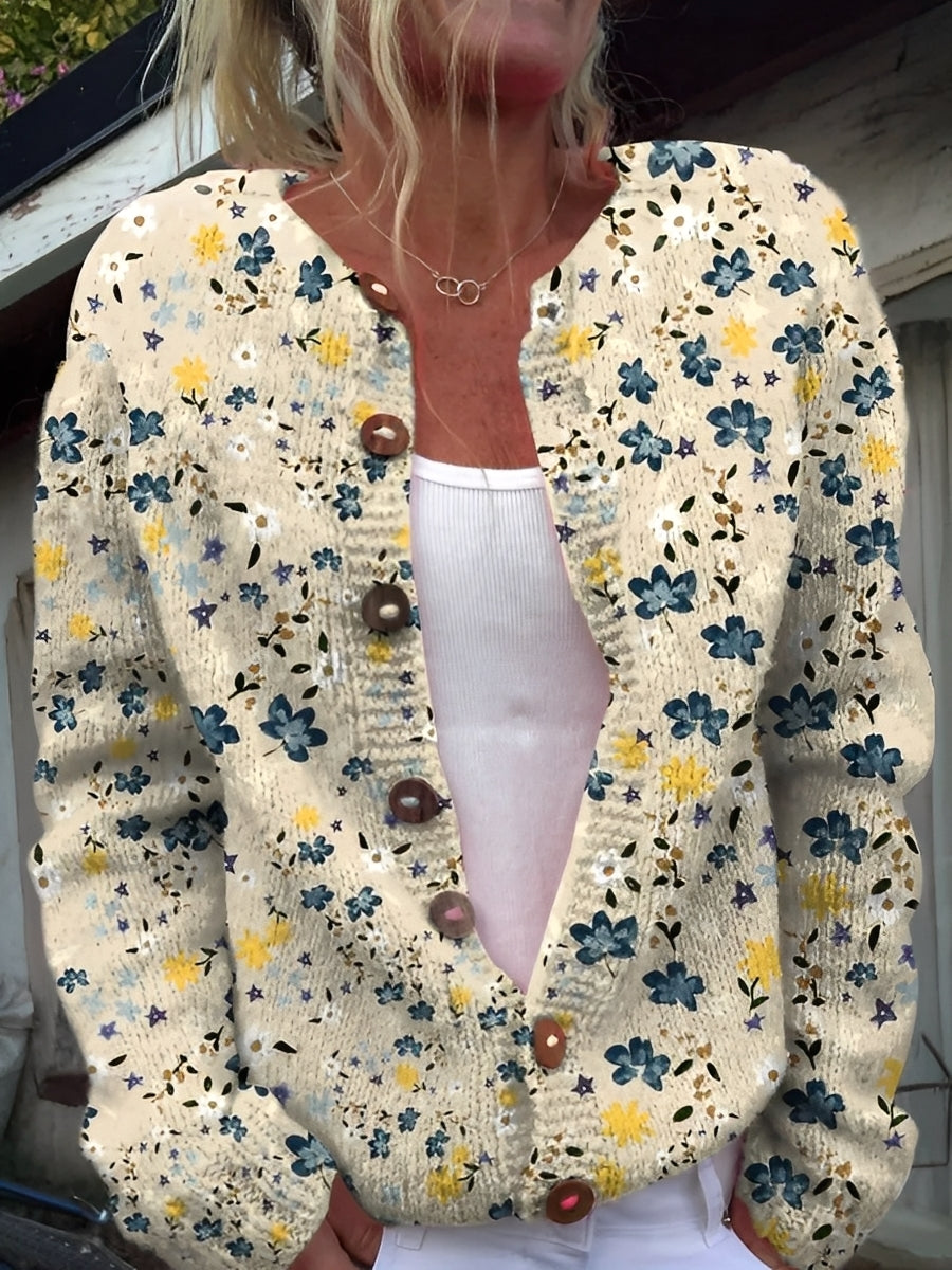 Kandace - Elegante Cardigan a Fiori per Donne