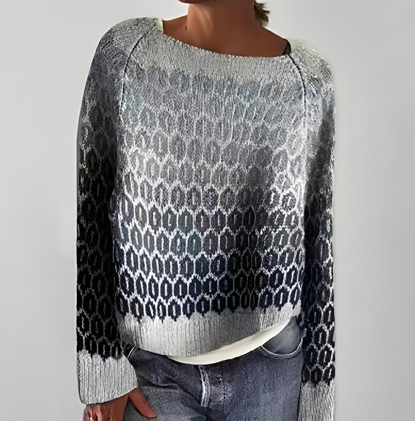Christiana - Classico Maglione Stampato per Donne