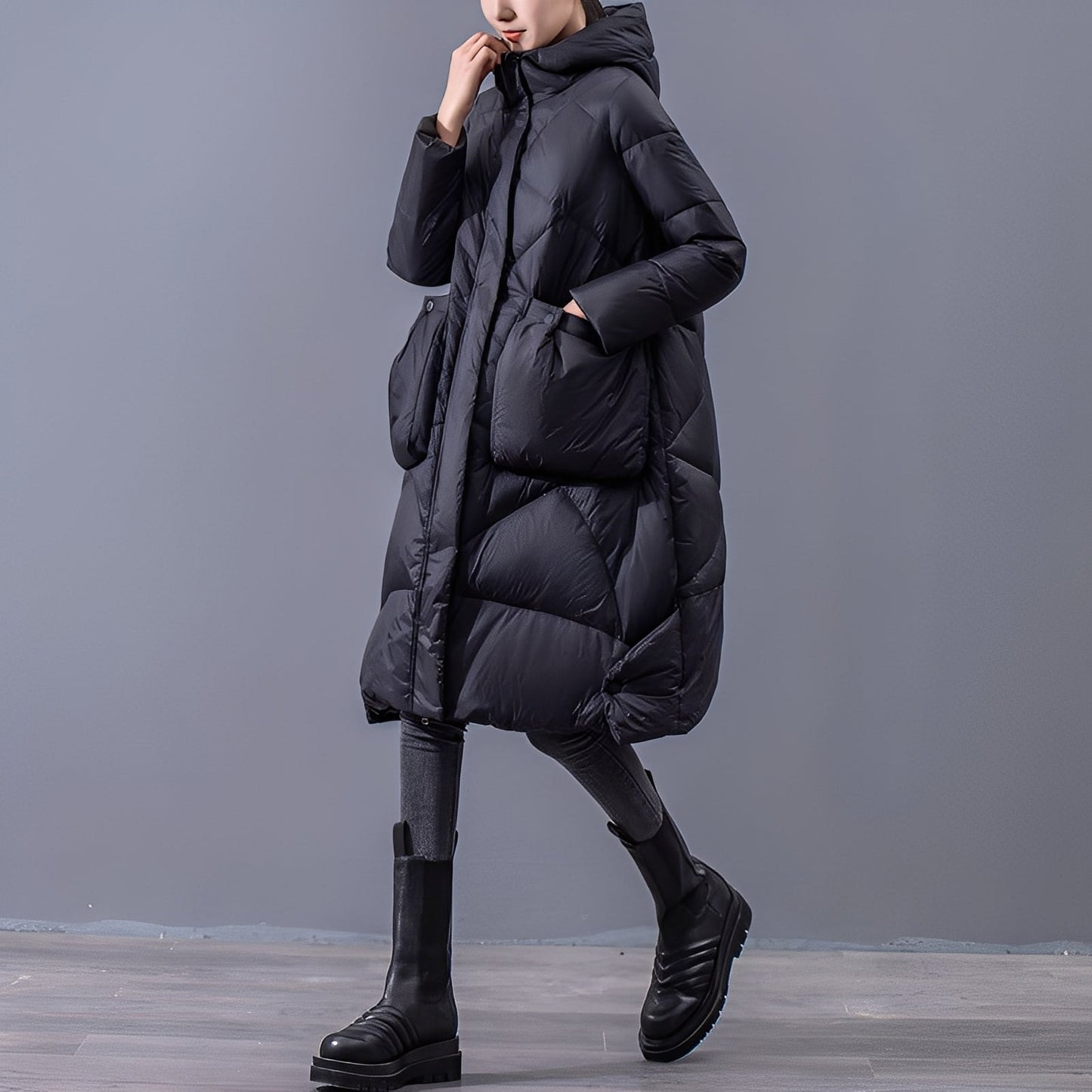 Ronnette - Giacca casual con cappuccio e grandi tasche per donne