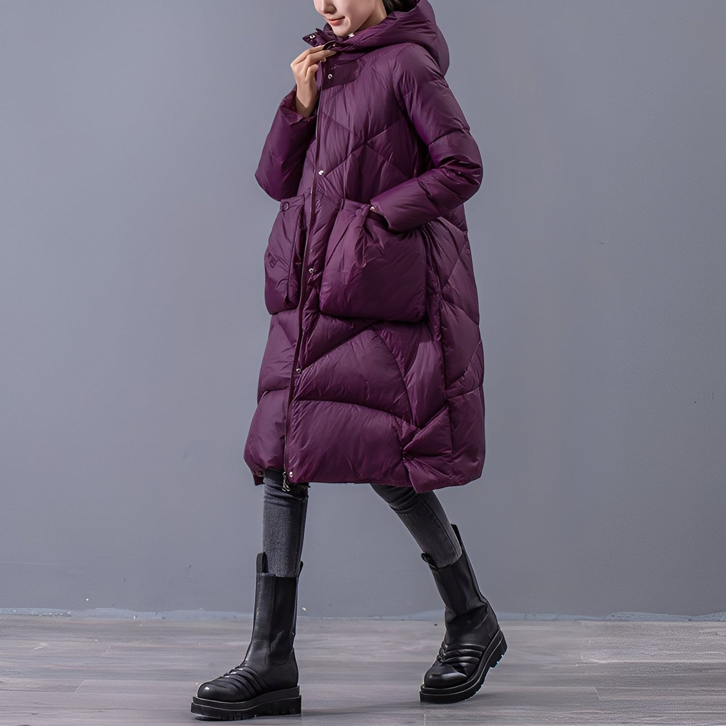 Ronnette - Giacca casual con cappuccio e grandi tasche per donne
