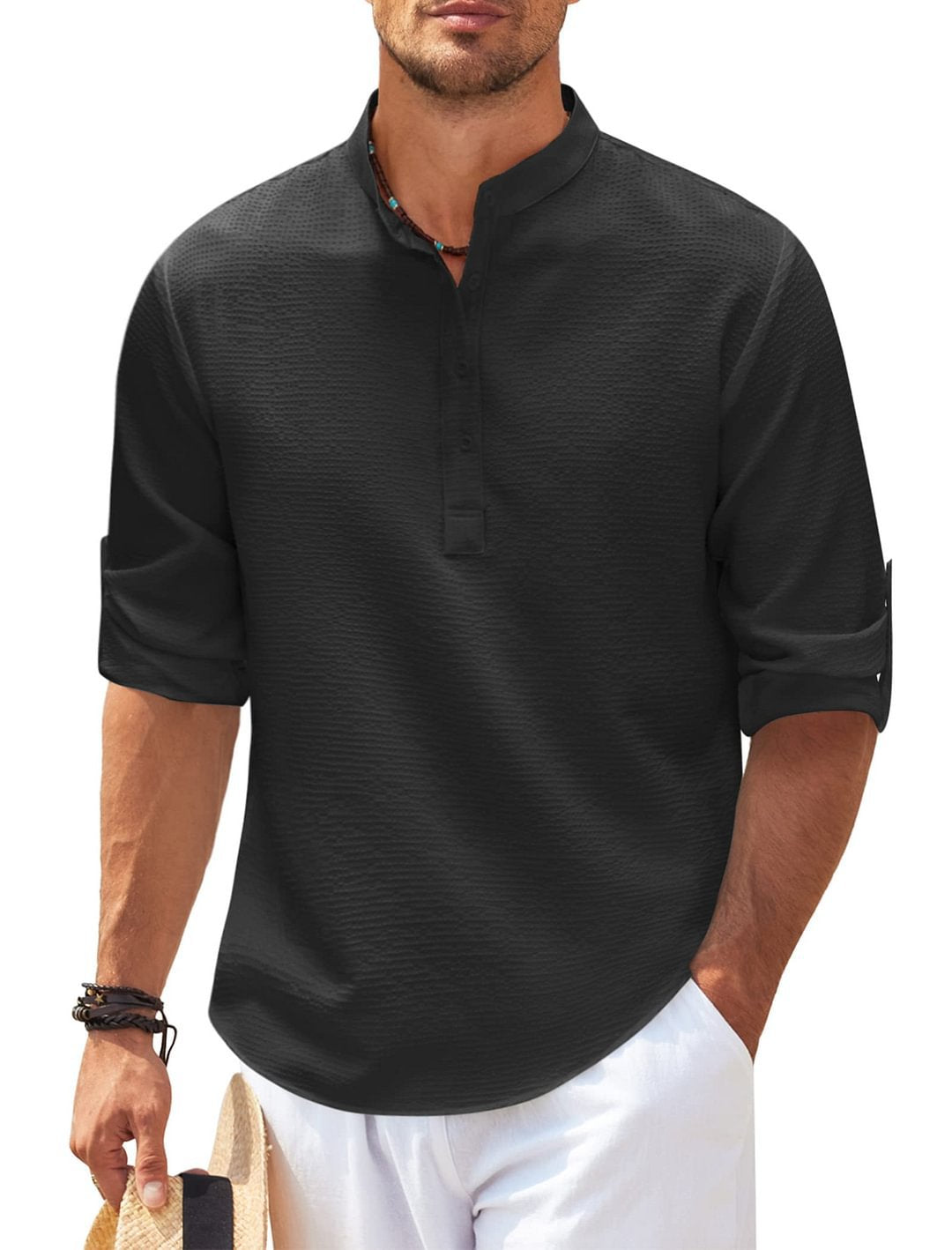 Cormac – Camicia di lino a maniche lunghe per uomo