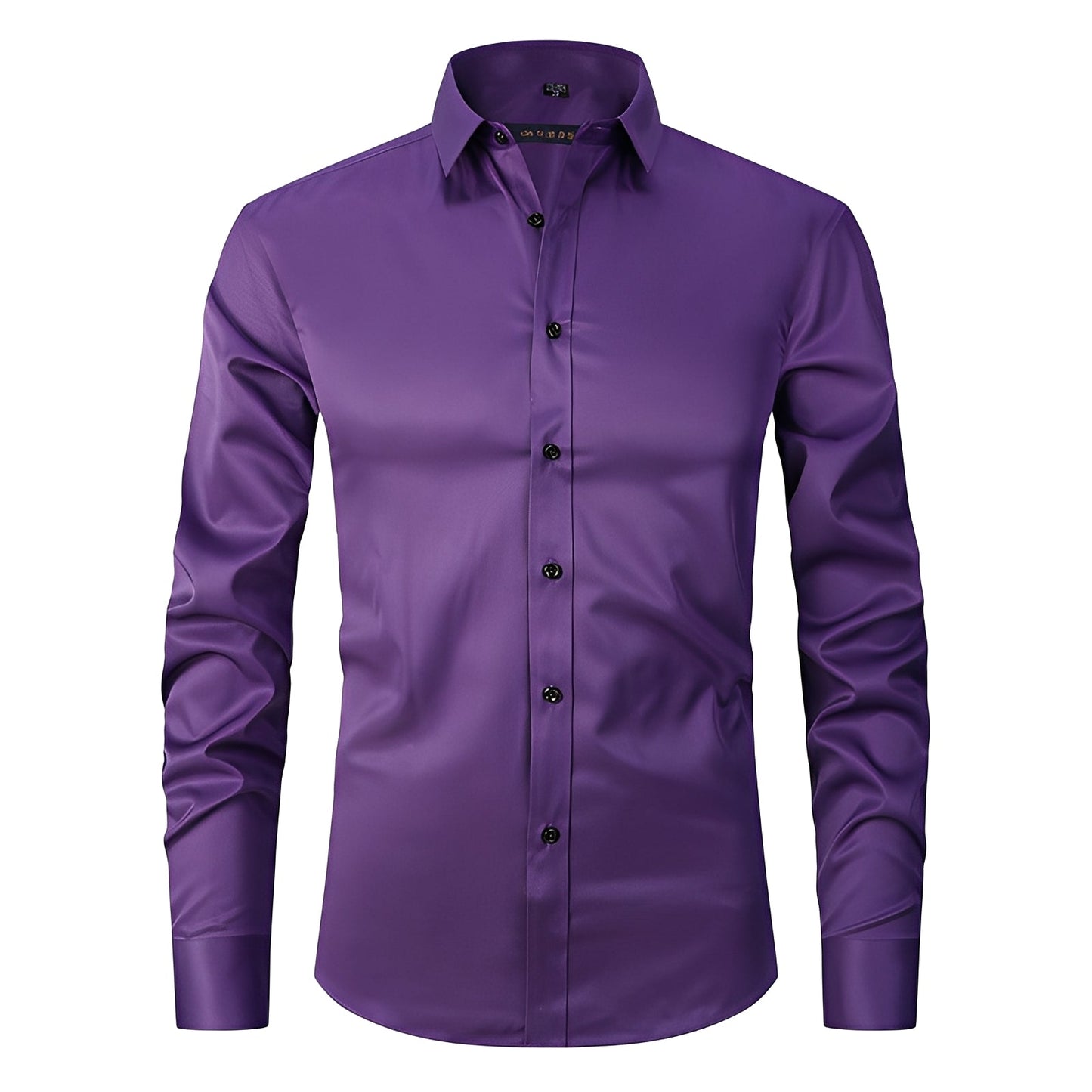 Elton - Camicia elegante aderente in tessuto elastico per uomo