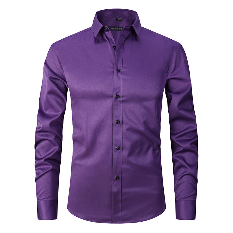 Ronan - Camicia formale semplice a maniche lunghe per uomo