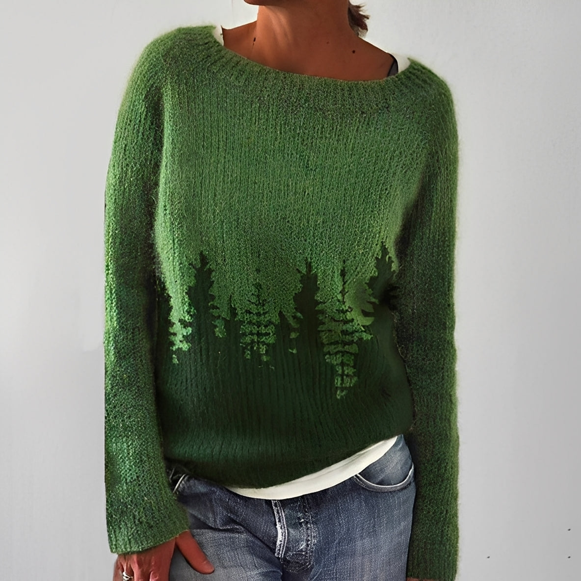Christiana - Classico Maglione Stampato per Donne