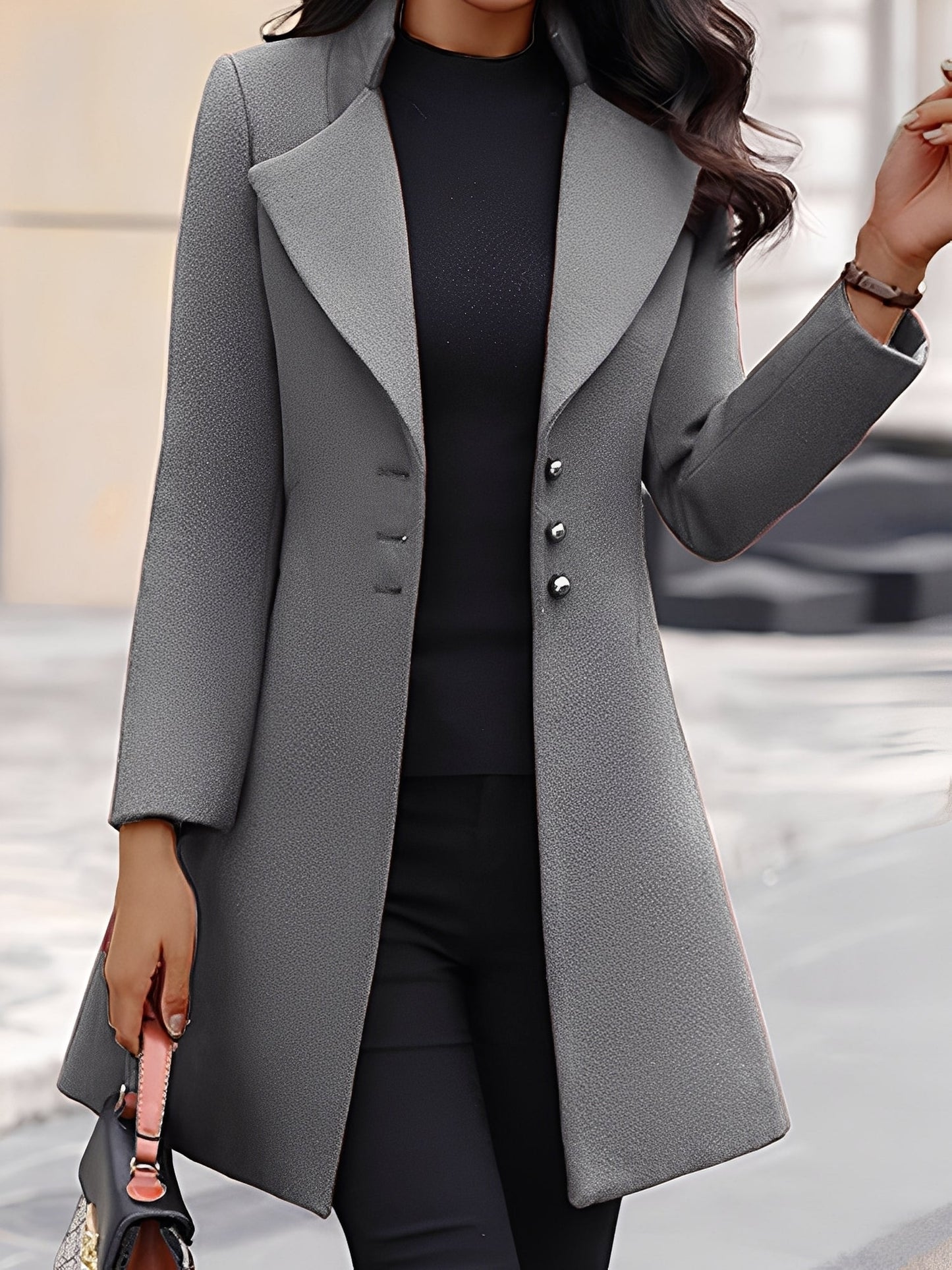 Aryana - Elegante cappotto lungo in lana formale per donne