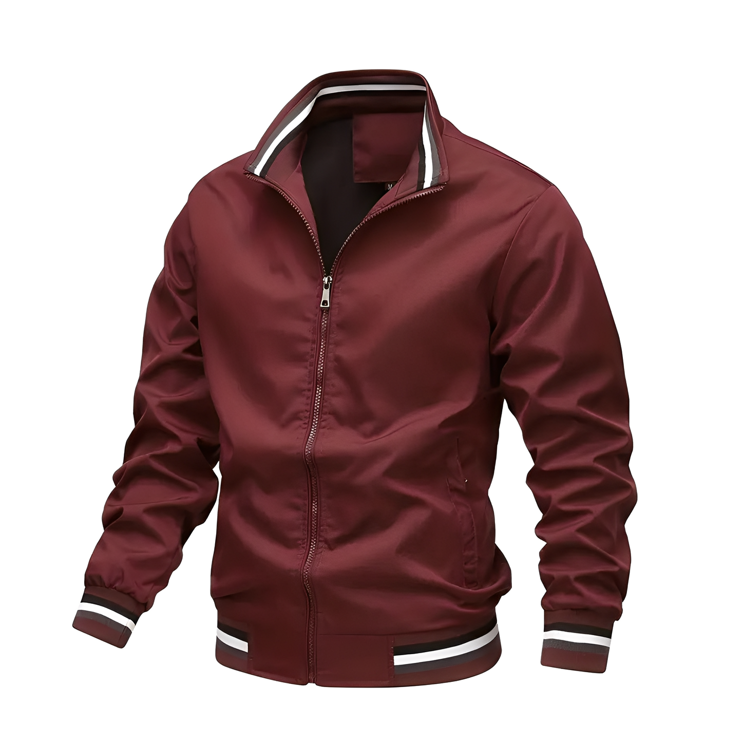 Jeremy - Giacca bomber da uomo con strisce, stile casual