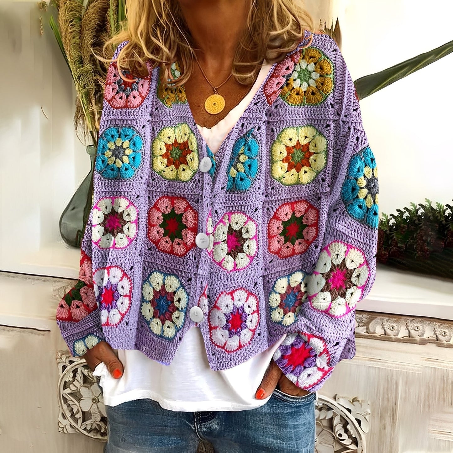 Nydia - Maglione comodo e casual con disegno per donne