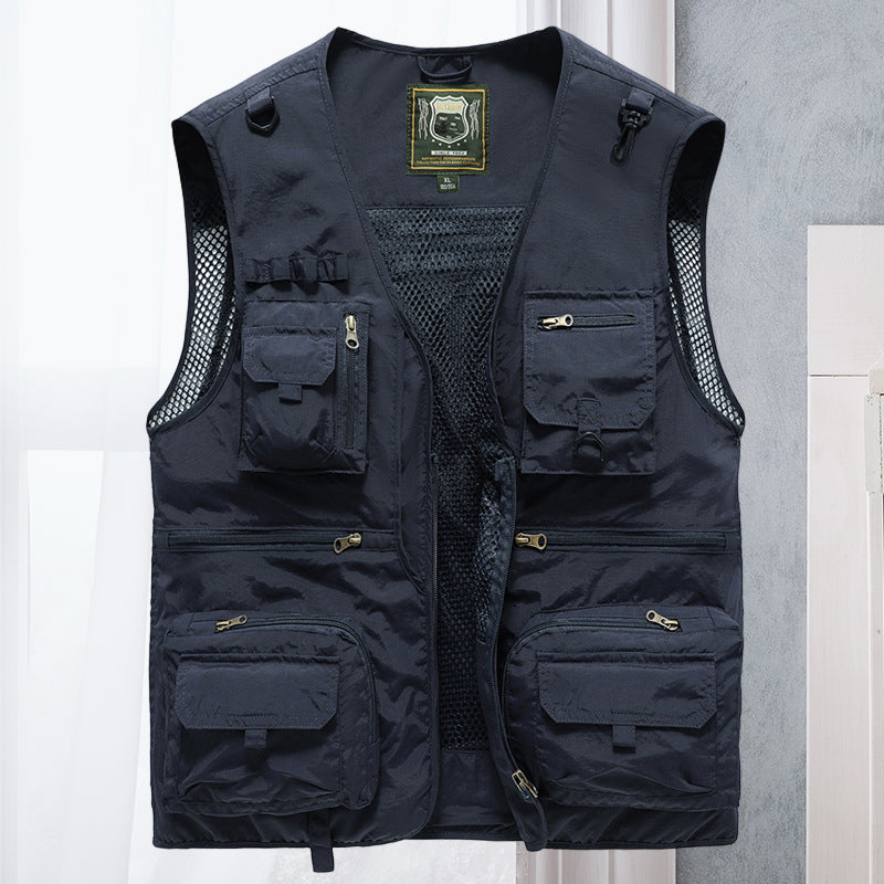 Alessandra – Gilet Cargo in Rete con Tasche