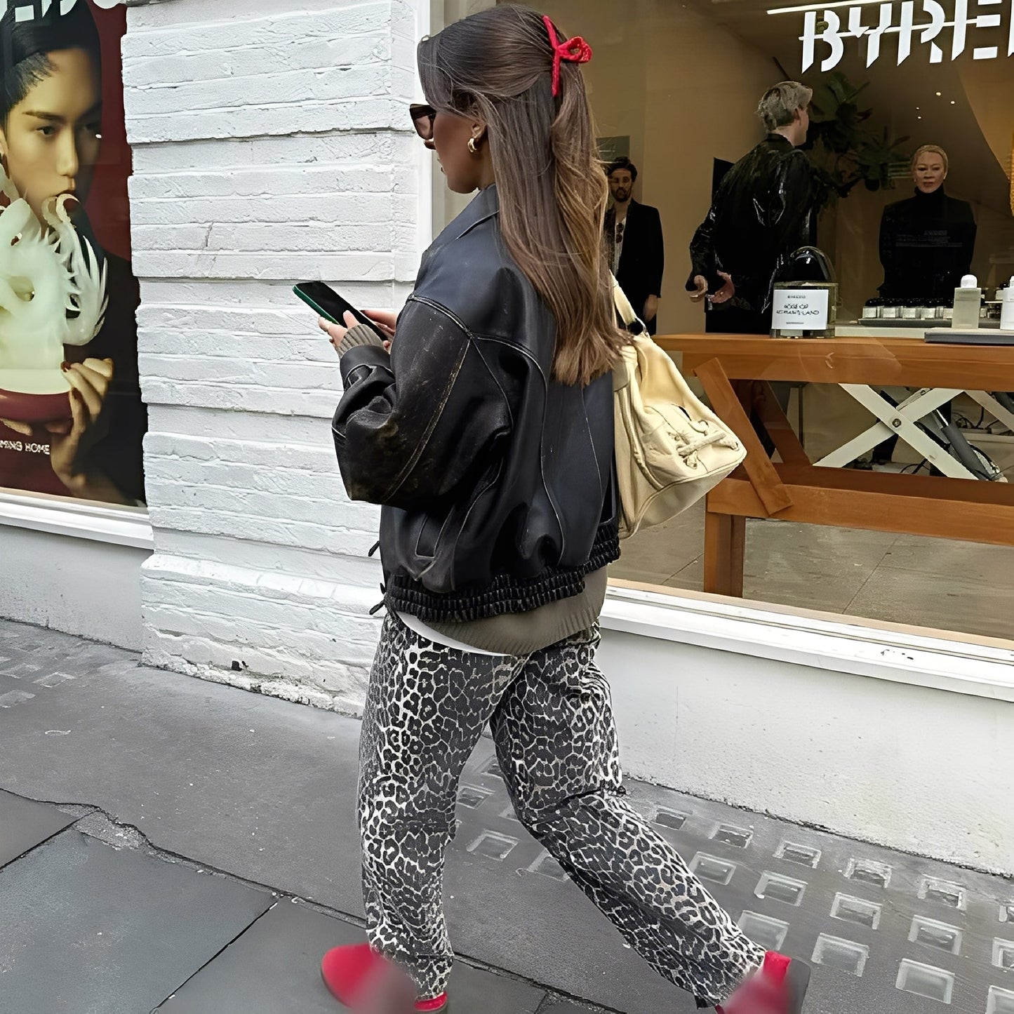 Rowanne - Classici pantaloni a gamba larga con stampa per donne