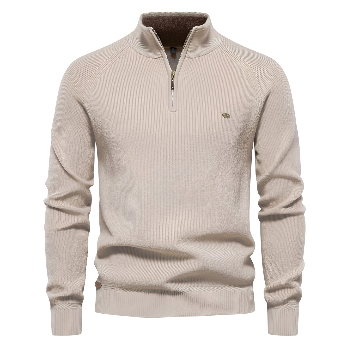 Royston - Maglione da uomo con zip corta, stile casual