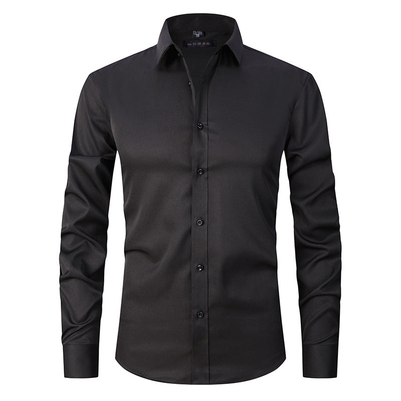 Ronan - Camicia formale semplice a maniche lunghe per uomo