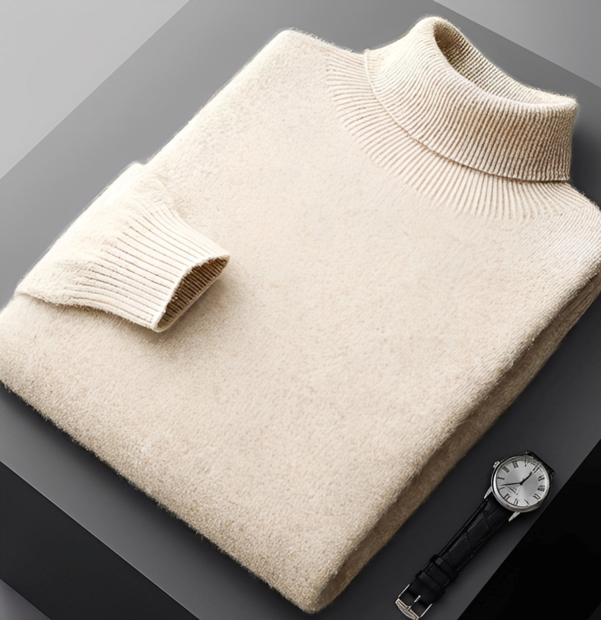 Osborn - Elegante maglione a collo alto in cashmere per uomo