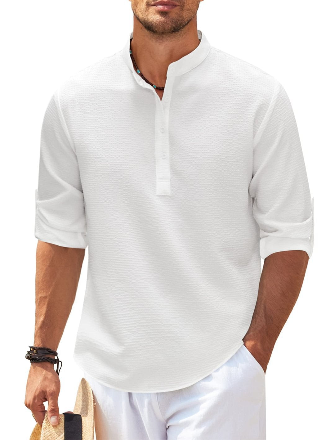 Cormac – Camicia di lino a maniche lunghe per uomo