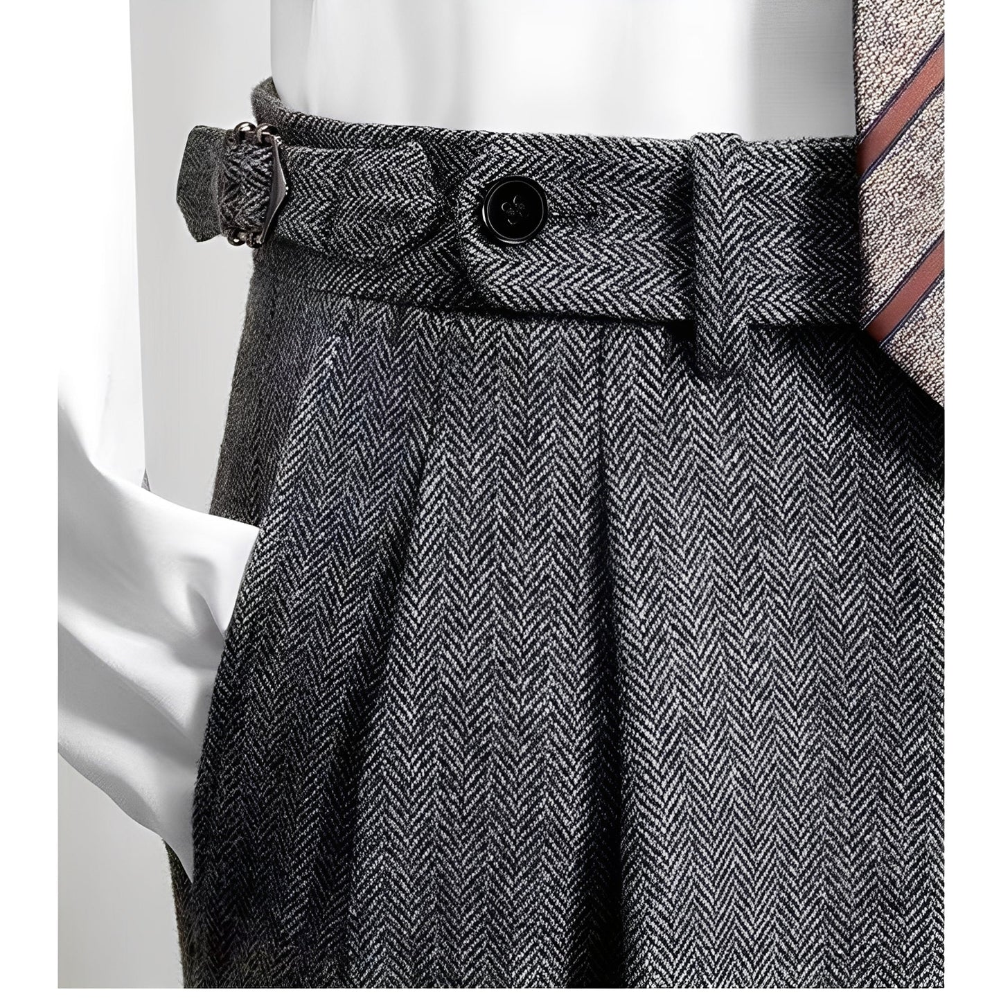 Bartosz – Pantaloni in Tweed Tempo Libero Uomo
