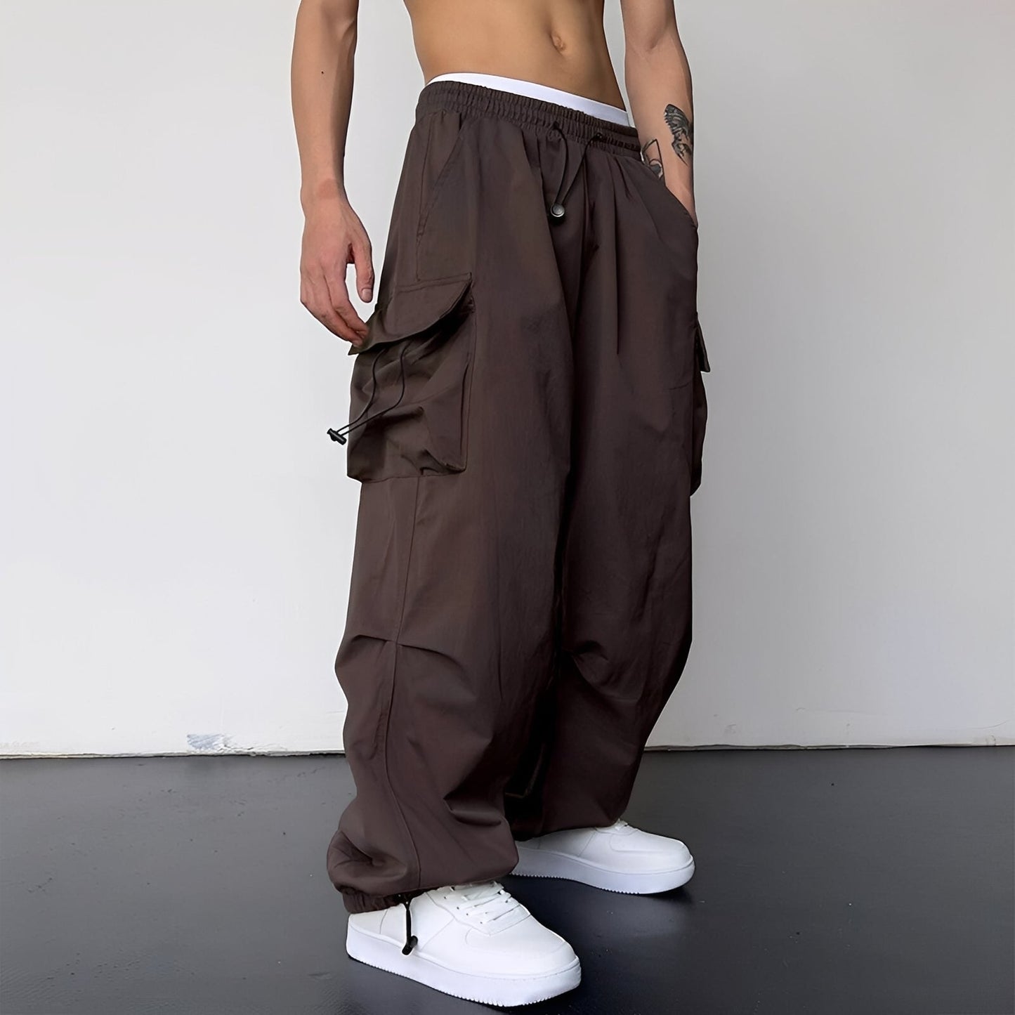 Kaleb - Pantaloni Cargo Larghi ed Eleganti per Uomo