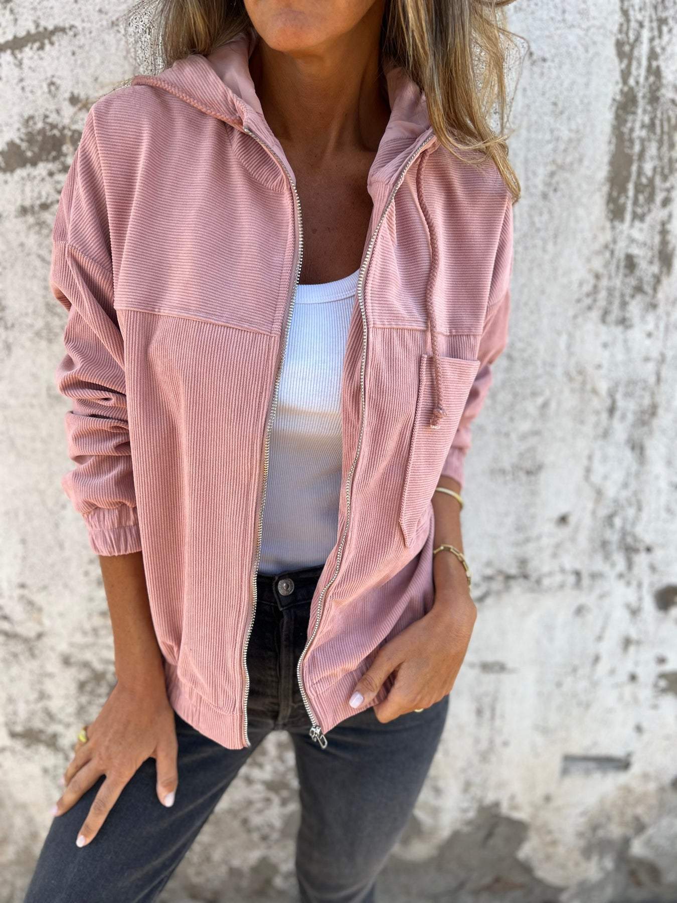 Ariellee – Giacca Casual con Cappuccio e Cerniera