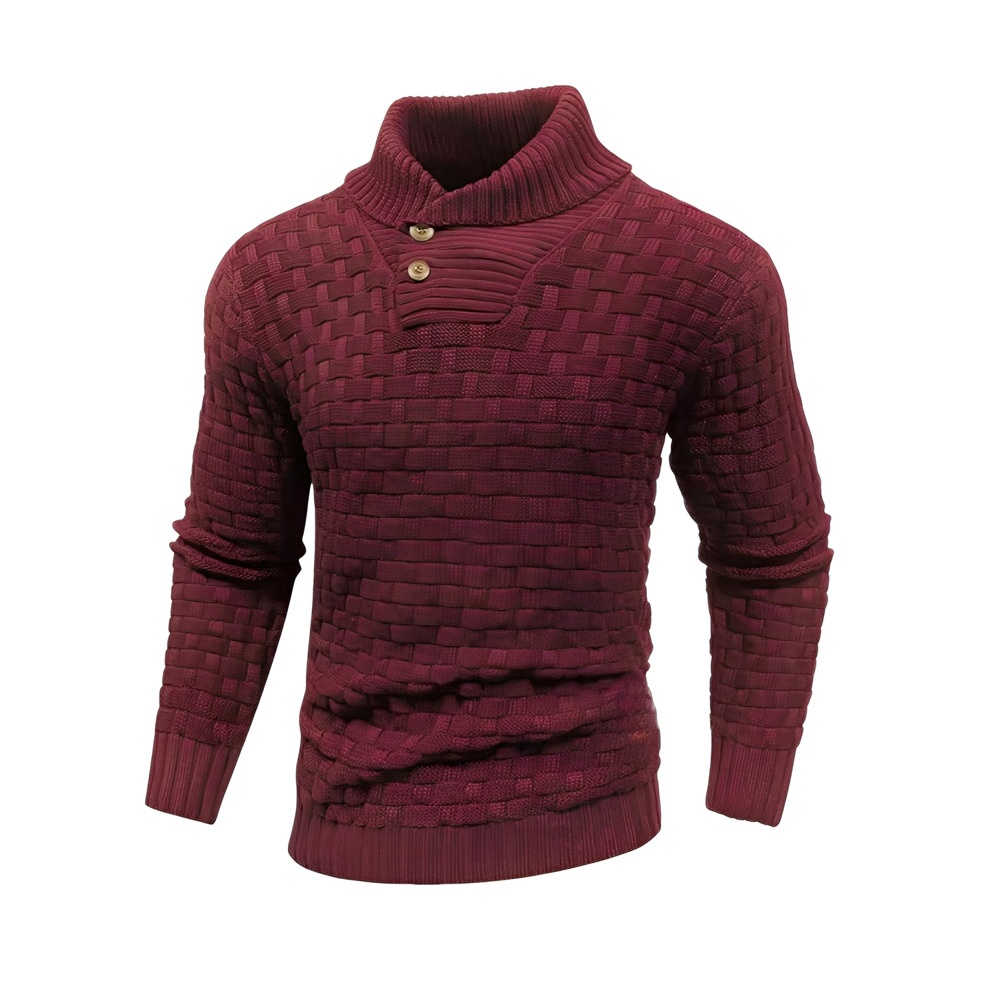 Branson - Pullover casual tricoté à col montant pour homme