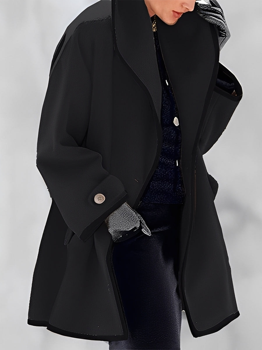 Mikayla - Cappotto in lana calda con cappuccio per donne