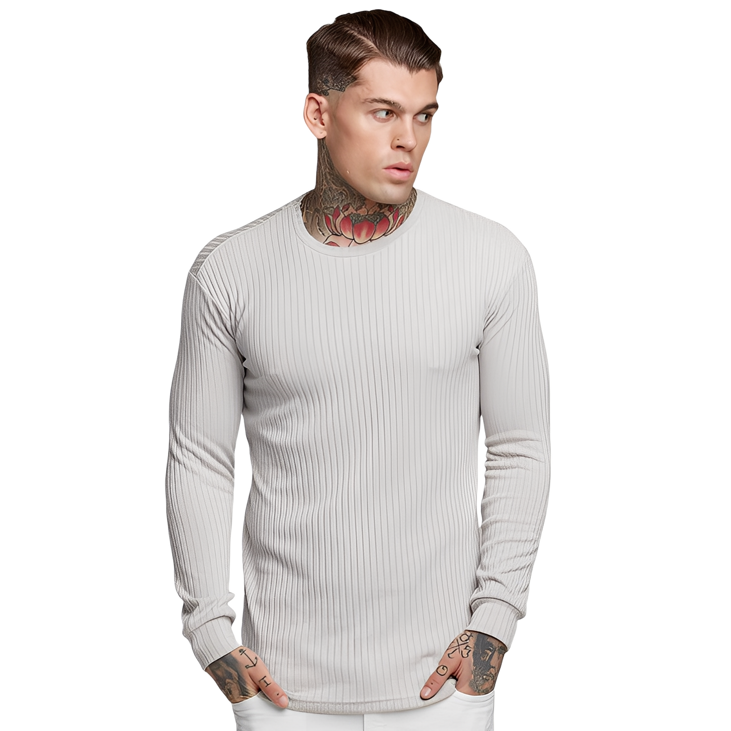 Wynne - Maglione semplice e aderente per uomo