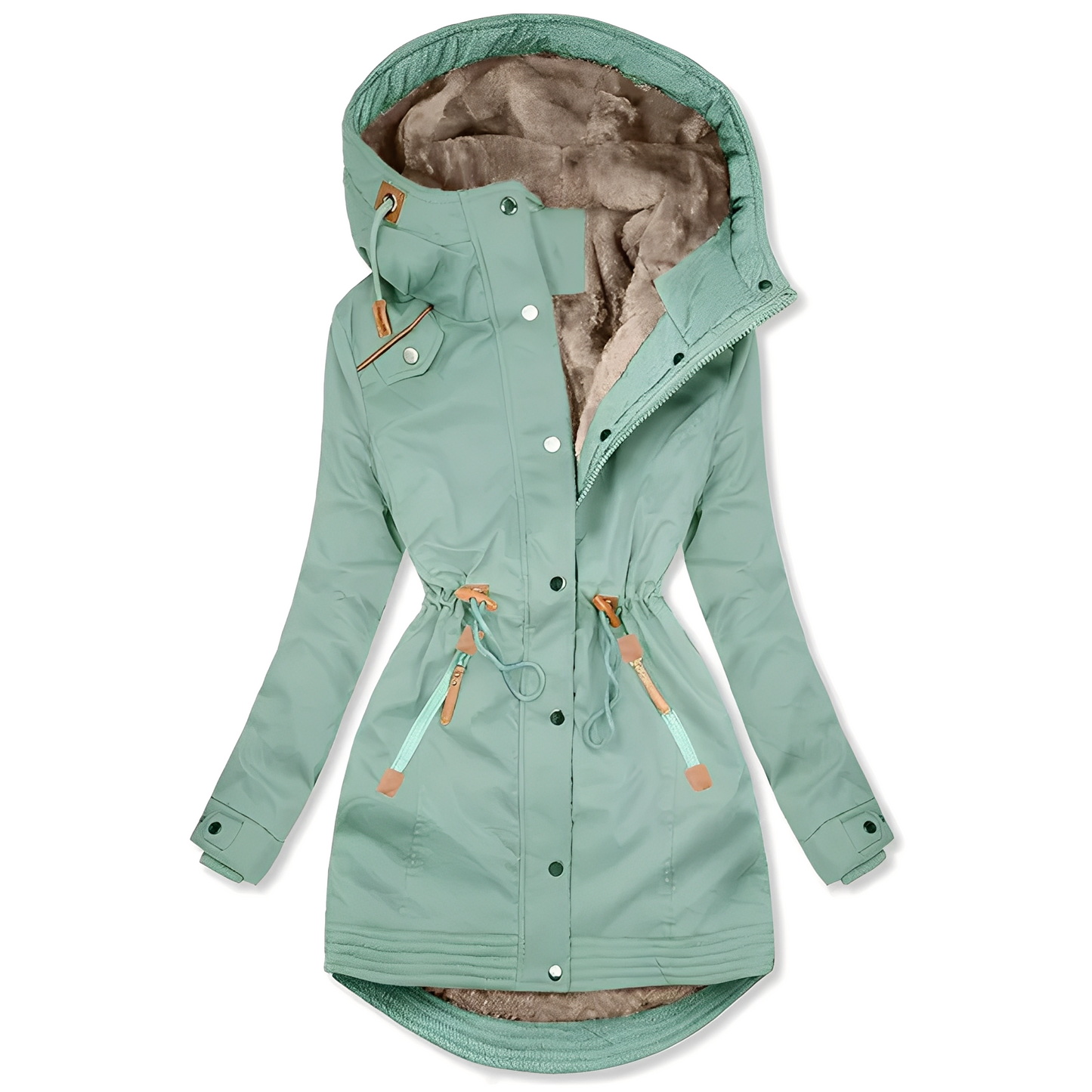 Lavena - Chic, giacca parka resistente all'acqua per donne