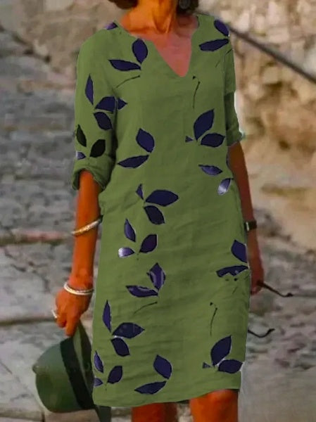 Carla - Abito Elegante a Stampa Floreale per uno Chic Casuale