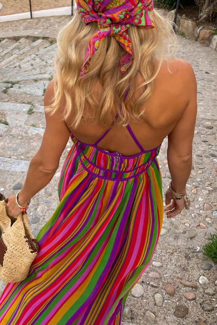 Natalia – Il Vestito Boho Fantasia Floreale