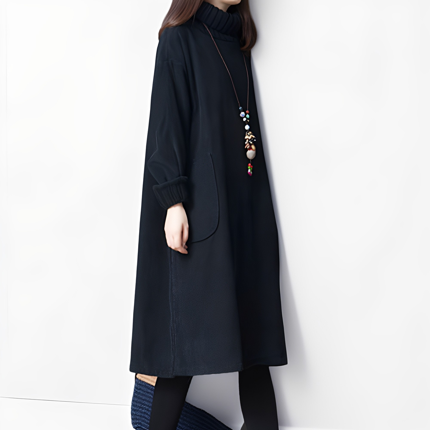 Elouise - Vestito di velluto a coste con tasche per donne