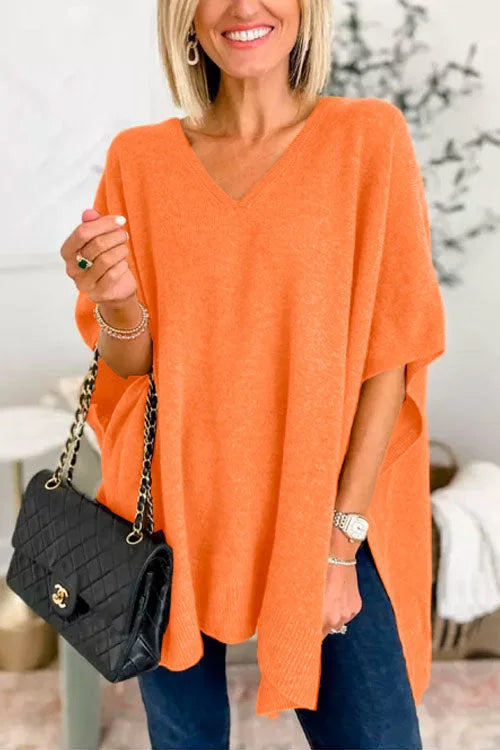 Ginny - Poncho a V senza tempo con una vestibilità rilassata