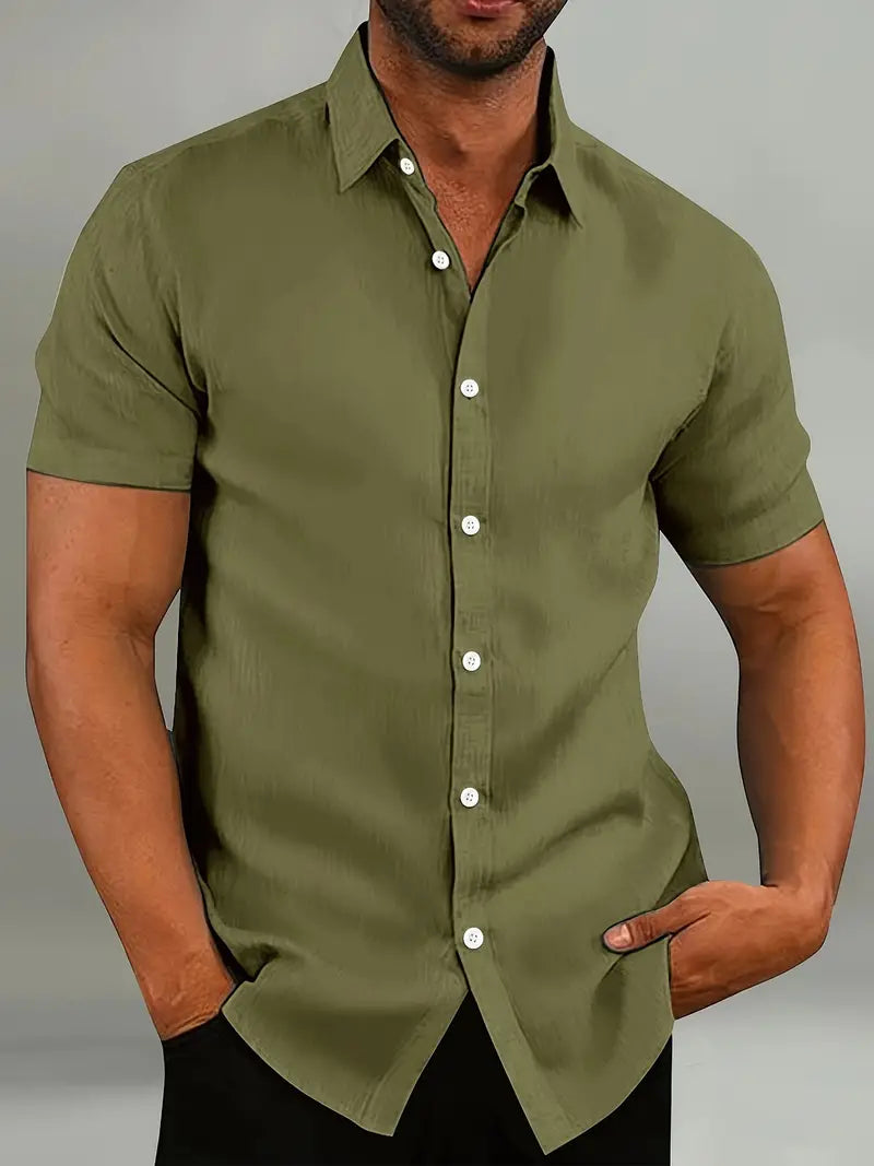 Neil - Camicia Casual con Colletto Button-Down