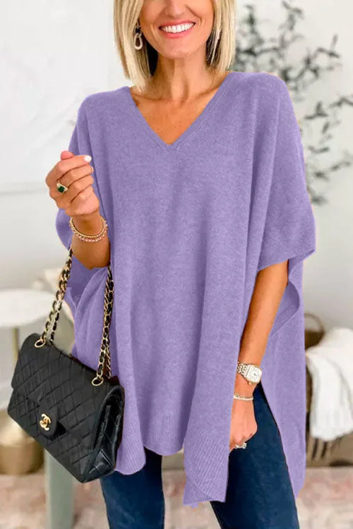 Ginny - Poncho a V senza tempo con una vestibilità rilassata