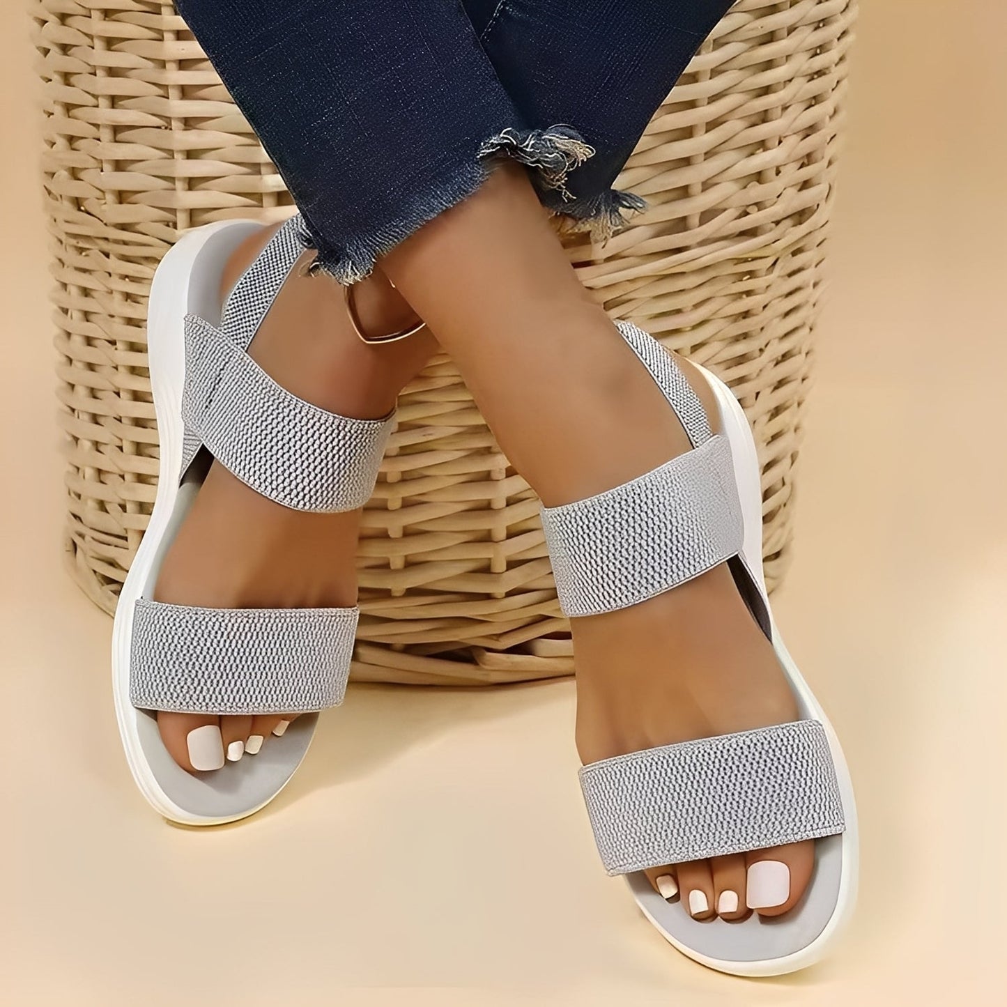 Jessika - Sandali bassi casual in Flyknit per donne