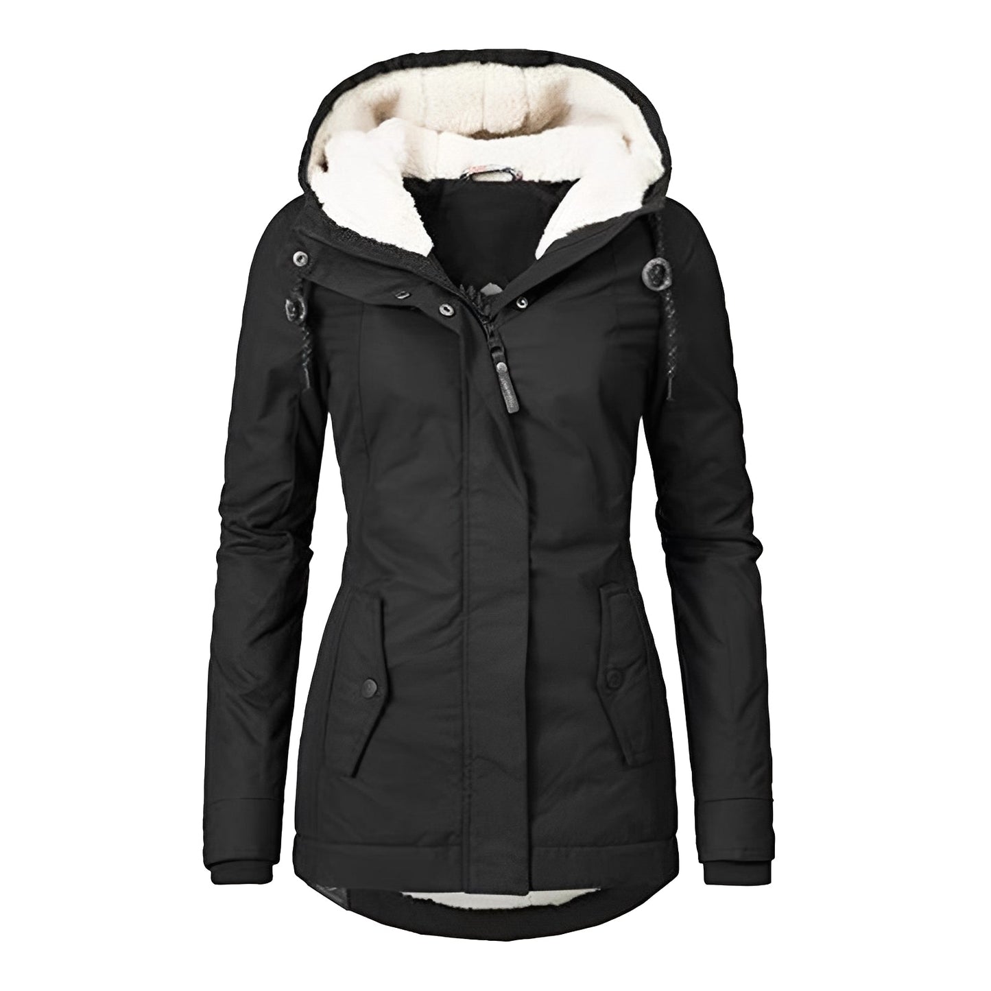 Earleen - Giacca calda in pile Sherpa da donna