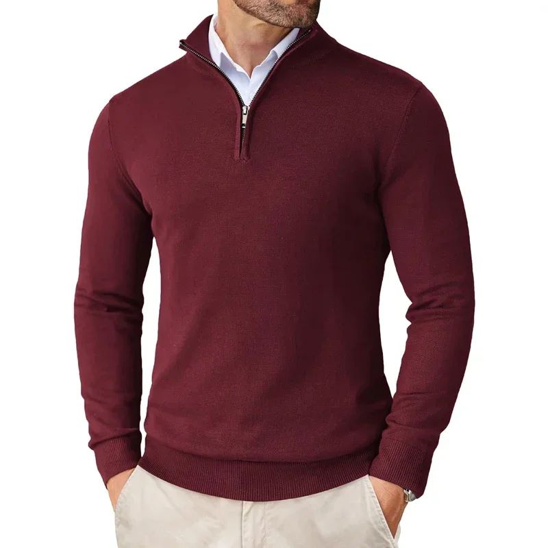Bowen - Maglione Moderno con Zip per Uomo