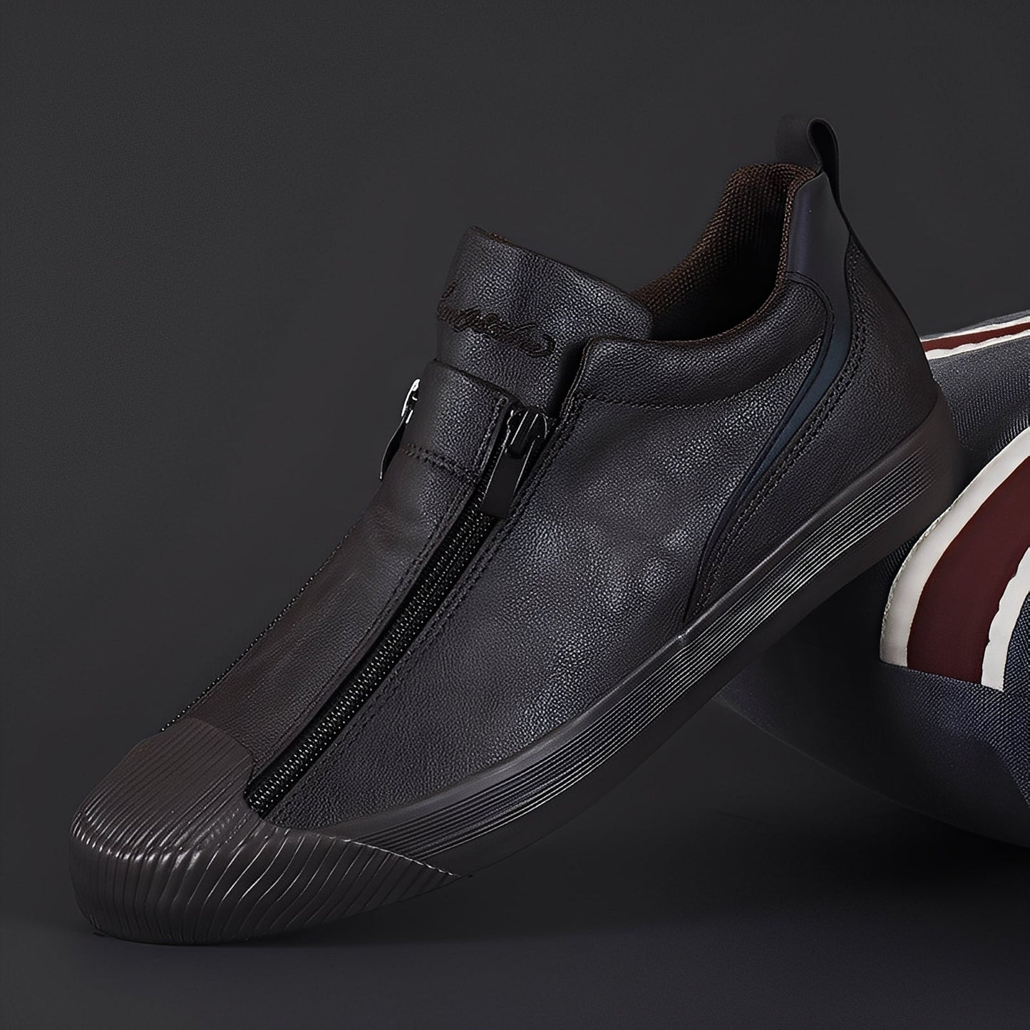 Jerred - Scarpe in Pelle Moderne con Zip per Uomo