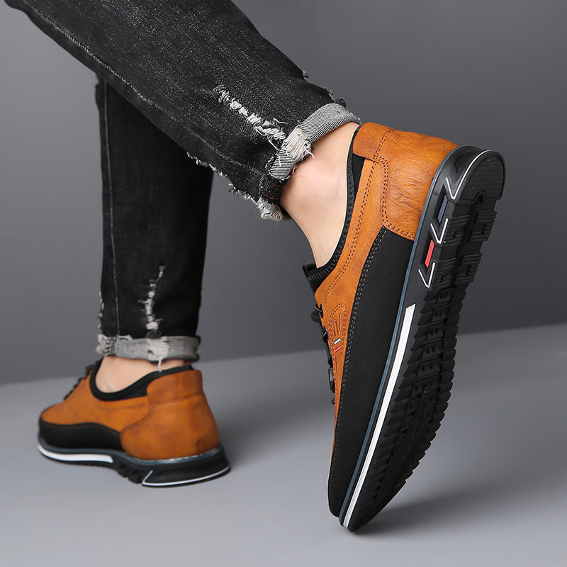 Aaron - Scarpe comode da uomo in pelle antisdrucciolo