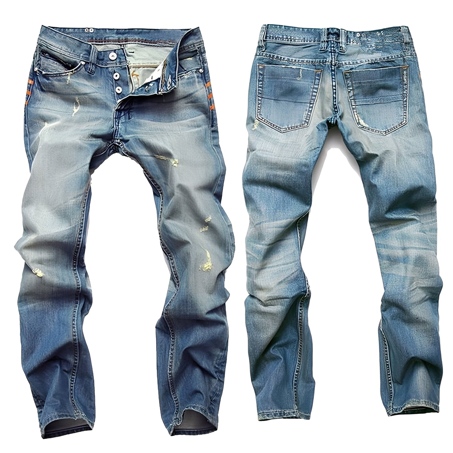 Kaleb - Jeans Classici con Strappi per Uomini