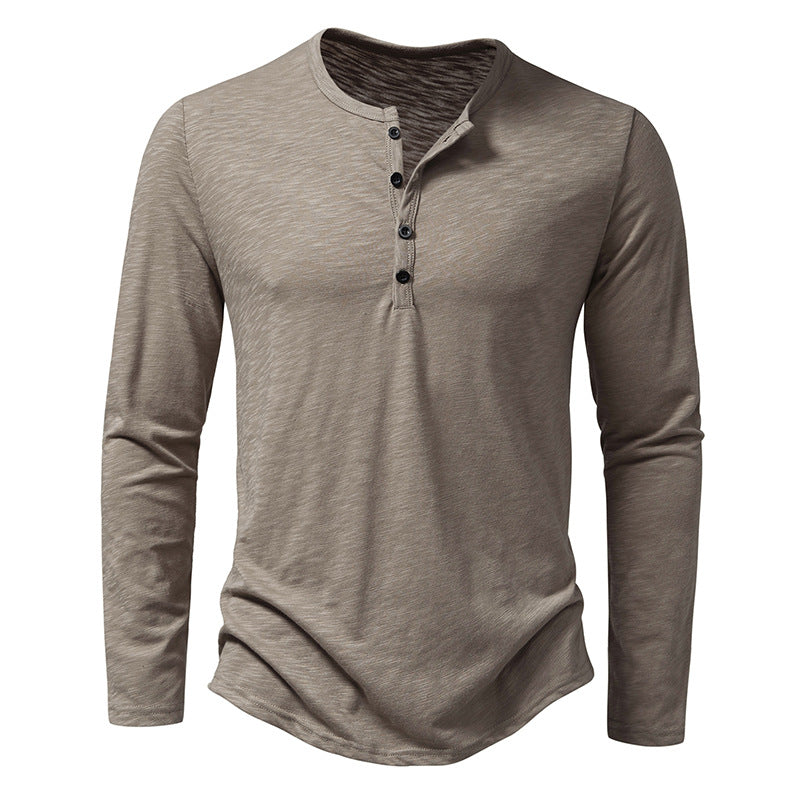 Randall - Camicia casual da uomo a maniche lunghe con bottoni