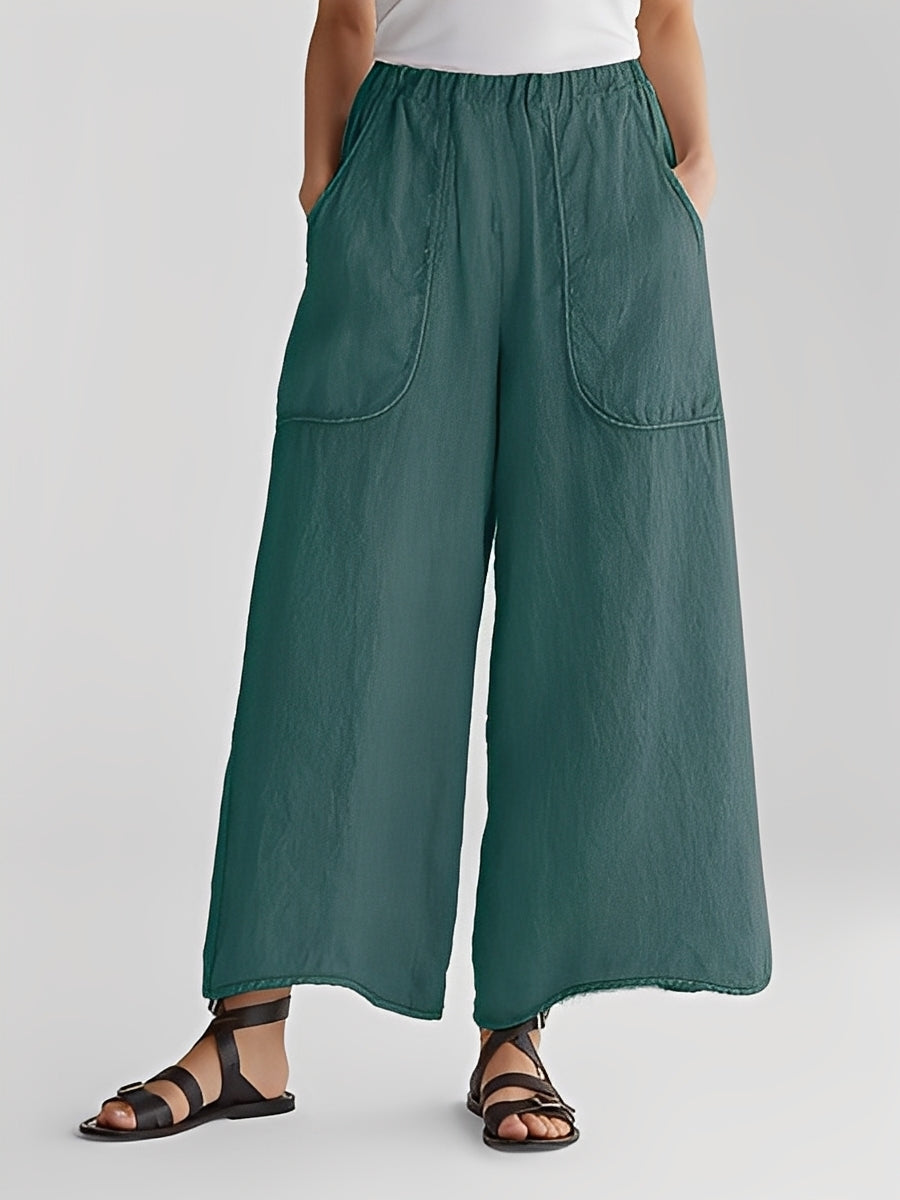 Marley - Pantaloni comodi a gamba larga per donne