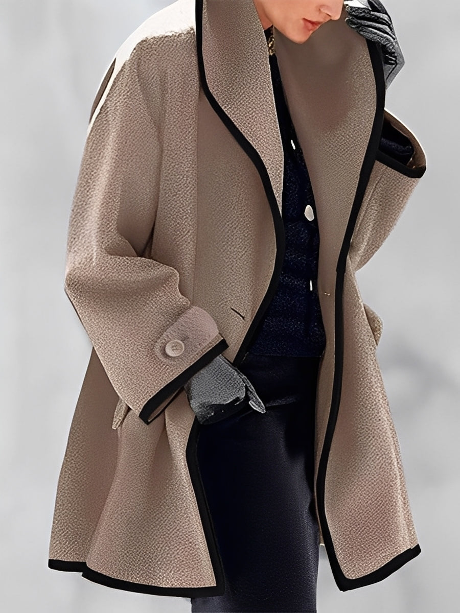 Mikayla - Cappotto in lana calda con cappuccio per donne