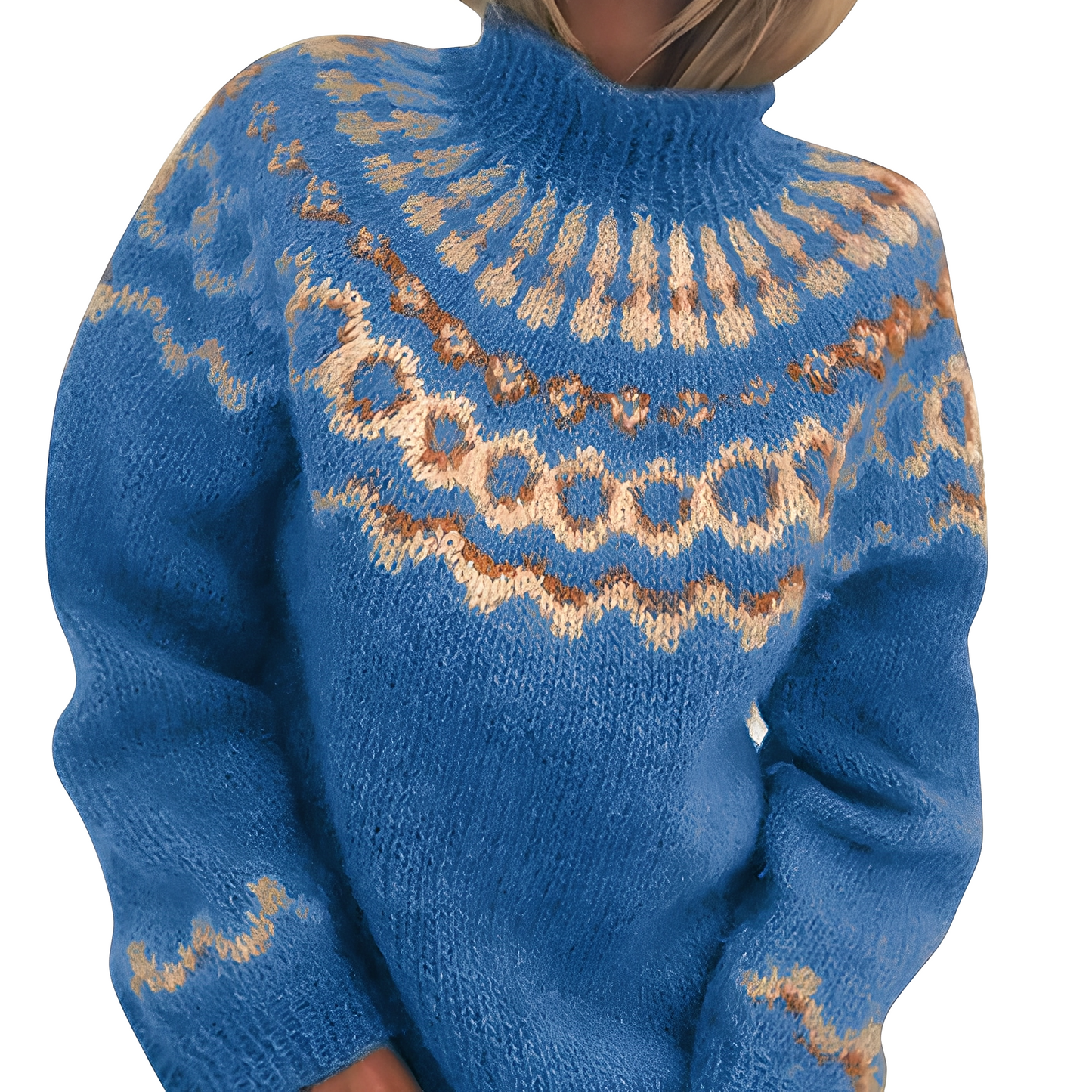 Charlee - Caldo pullover a collo alto ampio per donne