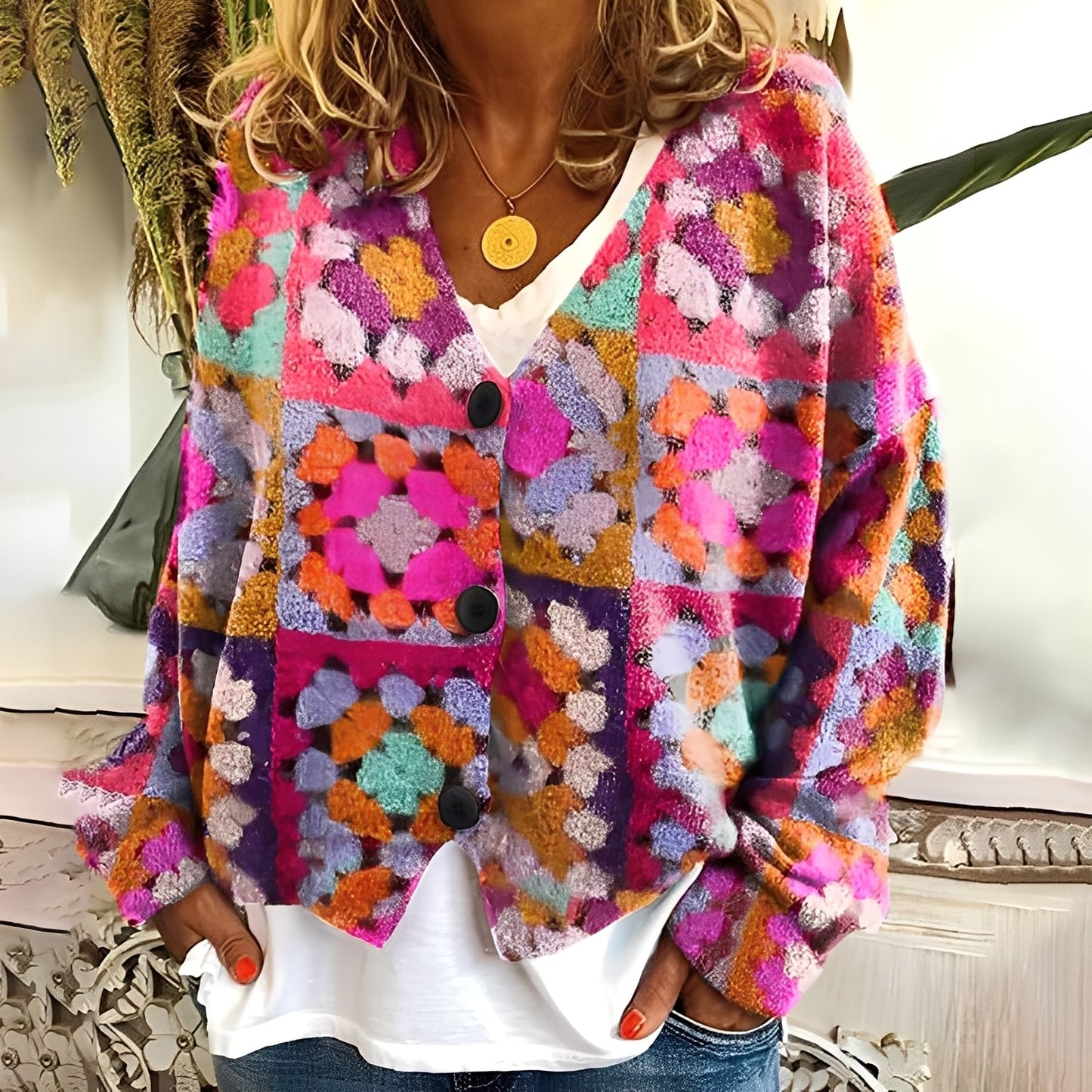 Nydia - Maglione comodo e casual con disegno per donne