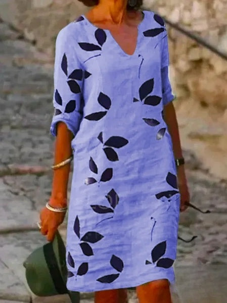 Carla - Abito Elegante a Stampa Floreale per uno Chic Casuale