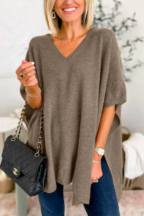 Ginny - Poncho a V senza tempo con una vestibilità rilassata